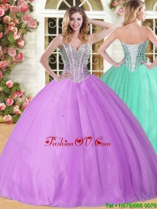 New Arrivals Big Puffy Lilac Quinceanera Dress with Beading