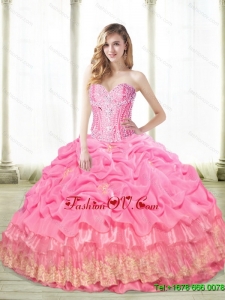 The Super Hot Beaded Quinceanera Dresses with Appliques For 2015 Fall