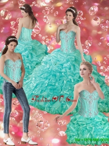 Elegant Ball Gown Sweetheart Quinceanera Dresses with Beading For 2015 Summer