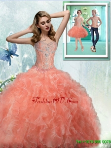 Prefect Sweetheart Quinceanera Dresses with Beading and Ruffles For 2015 Summer