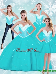 New Arrival Floor Length Quinceanera Dresses with Beading and Ruffles For 2015 Summer
