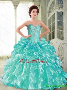 Top Seller Sweetheart Quinceanera Dresses with Ruffles and Beading For 2015 Fall