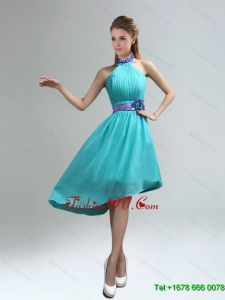 Luxurious High Neck Asymmetrical Multi-color Dama Dress