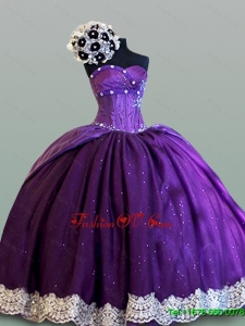 Custom Made Ball Gown Sweetheart Quinceanera Dresses with Lace for 2015