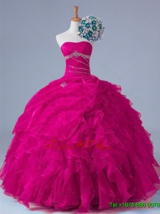 2015 Custom Made Quinceanera Dresses in Fuchsia