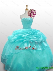 2015 Custom Made Quinceanera Dresses with Paillette and Ruffled Layers