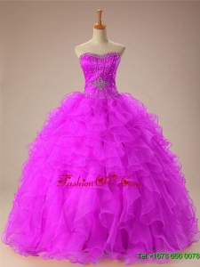 2015 Summer Sweetheart Custom Made Quinceanera Dresses with Beading