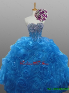 Custom Made Quinceanera Dresses in Organza for 2015 Fall