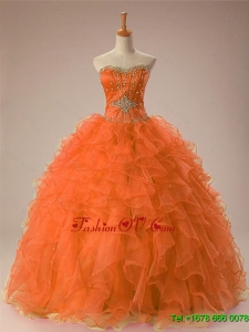 Custom Made Sweetheart Beaded Quinceanera Dresses in Organza
