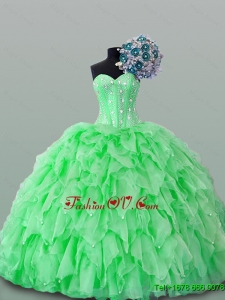 2015 Custom Made Quinceanera Dresses with Beading