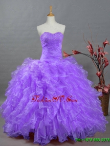 2015 Summer Real Sample Sweetheart Beading Quinceanera Dresses