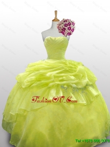 2015 Real Sample Paillette and Beaded Quinceanera Dresses in Organza