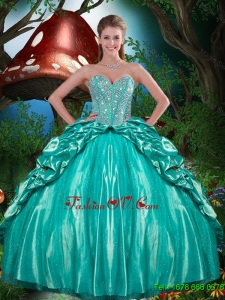 Pretty Beaded and Ruffled Layers Quinceanera Dresses in Taffeta for 2015