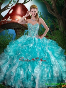 2016 Popular Quinceanera Dresses with Beading and Ruffles
