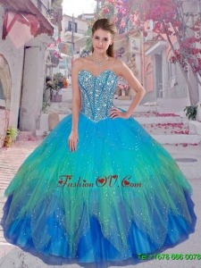 Unique Beaded Ball Gown Quinceanera Dresses for 2016
