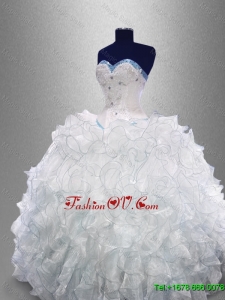 2015 Dynamic Sweetheart Quinceanera Dresses with Beading and Ruffles
