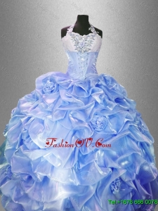 2016 Pretty Lavender Quinceanera Gowns with Hand Made Flowers