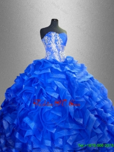 Beaded Sweetheart Luxurious Quinceanera Gowns with Ruffles
