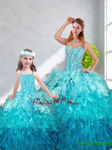 2015 Winter Beautiful Ball Gown Sweetheart Matching Sister Dresses in Multi Color