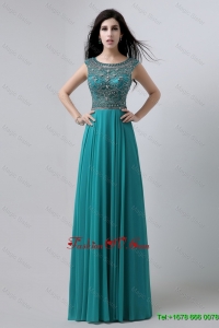 2016 Discount Best Selling Bateau Floor Length Prom Dresses with Beading