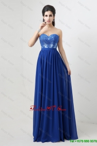 2016 Hot Sale New Arrivals Sweetheart Blue Prom Dresses with Appliques