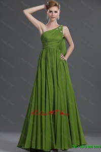 2016 Gorgeous Exclusive Simple A Line One Shoulder Prom Dresses with Watteau Train