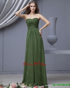2016 Modern Empire Sweetheart Prom Dresses with Ruching