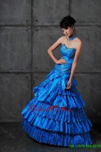 2016 Exquisite Latest Vintage Discount A Line Sweetheart Prom Dresses with Ruffled Layers