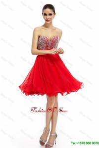 2016 Gorgeous Exclusive Vintage Romantic A Line Sweetheart Beaded Prom Dresses in Red