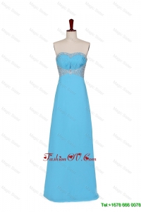 2016 Fall Empire Strapless Prom Dresses with Beading in Baby Blue