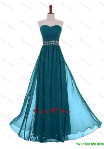 Modest Empire Sweetheart Beaded Prom Dresses with Belt
