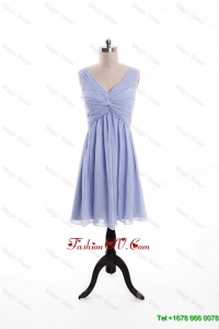 Vintage Ruching and Beading Lavender Short Prom Dresses