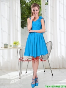 2015 Gorgeous A Line Straps 2016 Short Bridesmaid Dresses