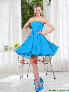 2016 Summer A Line Sweetheart prom Dress in Baby Blue