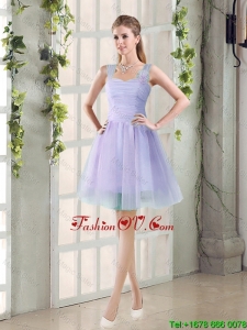 Custom Made A Line Straps Short prom Dresses with Ruching