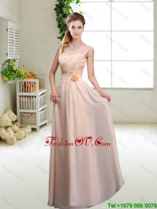 Beautiful Hand Made Flowers prom Dresses with Column