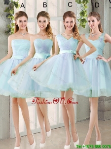 2016 Summer A Line Bridesmaid Dresses with Belt