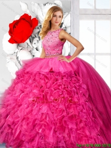 Luxurious Ball Gown Quinceanera Dresses with Beading and Ruffles for 2016 Spring
