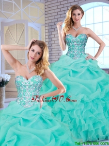 2016 Popular Beading and Ruffles Sweet 16 Dresses with Sweetheart