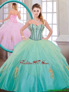 Beautiful classic Quinceanera Dresses with Beading and Appliques
