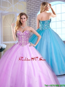 Cheap Ball Gown Beading Quinceanera Gowns with Sweetheart