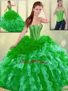 Gorgeous Multi Color Quinceanera Dresses with Brush Train