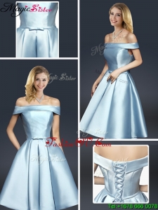 Fall A Line Knee Length Prom Dresses with Ruching