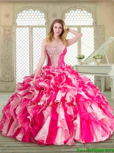 2016 Lovely Sweetheart Beading Quinceanera Gowns in Multi Color