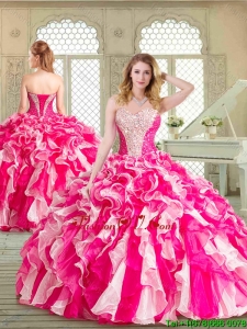 2016 New Style Multi Color Classic Quinceanera Dresses with Beading and Ruffles