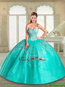2016 New Style Sweetheart Quinceanera Gowns with Beading and Appliques