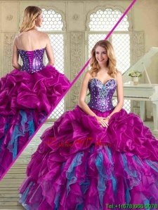 Perfect Sweetheart Classic Quinceanera Dresses with Pick Ups and Ruffles for Winter