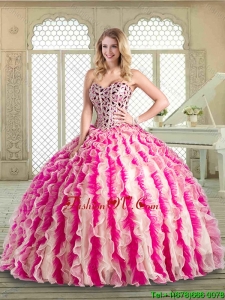 Lovely Sweetheart Classic Quinceanera Dresses with Beading and Ruffles