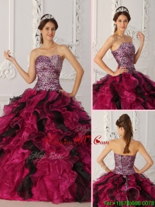 2016 Perfect Sweetheart Ruffles Quinceanera Dresses in Multi Color
