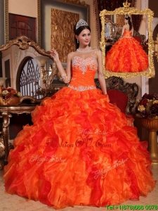 Gorgeous Ball Gown Appliques and Beading Quinceanera Dresses